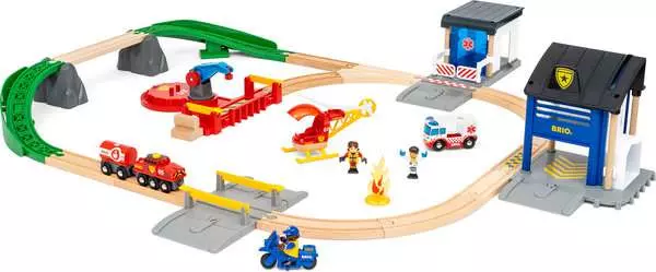 brio BRIO World Train Set Rescue Team Train Set