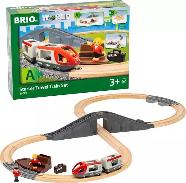 brio BRIO World Train Set Starter Travel Train Set