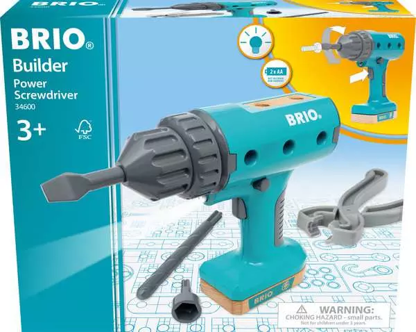 Brio BRIO Builder Power Screwdriver - Construction Toy For Kids 3 Years Up