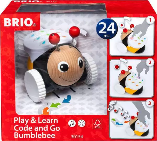 Brio BRIO Code & Go Bumblebee - Wooden Toy For Toddlers 24 Months Up