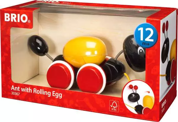 Brio BRIO Pull-along Ant - Wooden Toy For Toddlers 12 Months Up