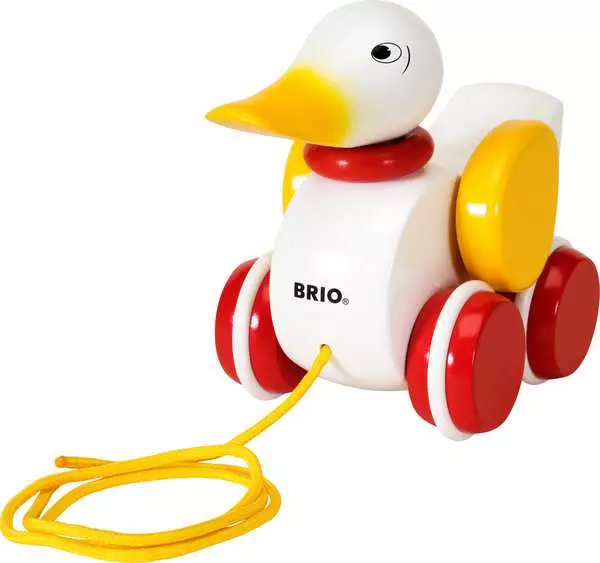Brio BRIO Pull-along Duck White - Wooden Toy For Toddlers 19 Months Up
