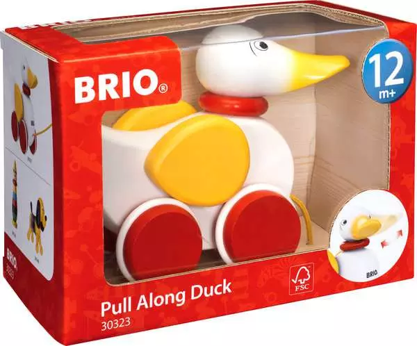 Brio BRIO Pull-along Duck White - Wooden Toy For Toddlers 19 Months Up