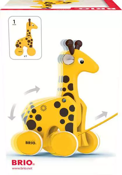 Brio BRIO Pull-along Giraffe - Wooden Toy For Toddlers 12 Months Up