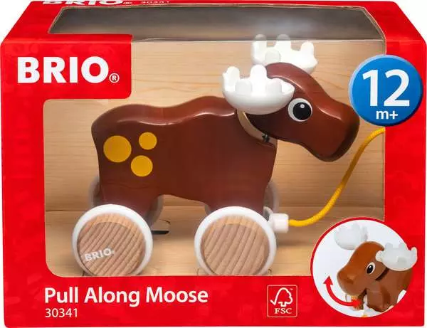 Brio BRIO Pull-along Moose - Wooden Toy For Toddlers 12 Months Up