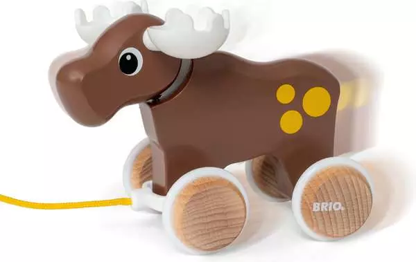 Brio BRIO Pull-along Moose - Wooden Toy For Toddlers 12 Months Up
