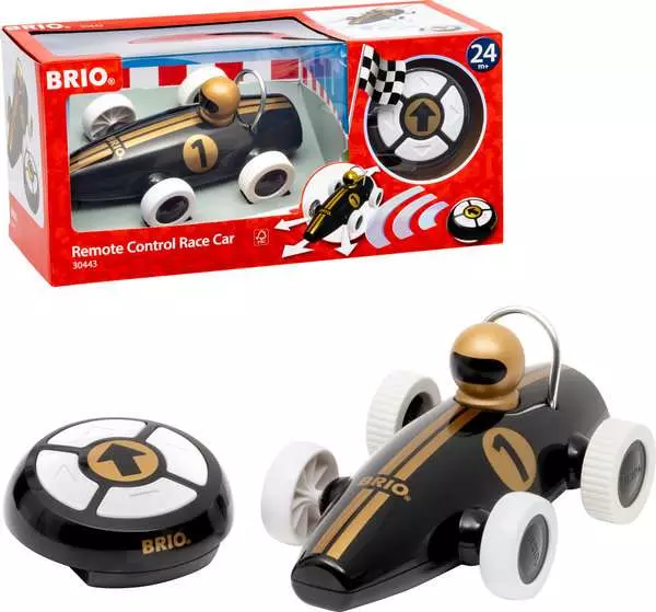 Brio BRIO Remote Control Race Car Black & Gold - Wooden Toy For Toddlers 24 Months Up
