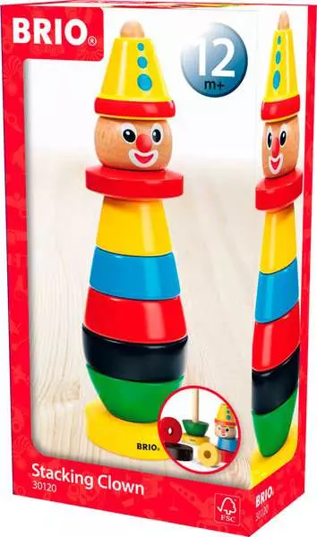 Brio BRIO Stacking Clown - Wooden Toy For Toddlers 12 Months Up