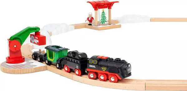 Brio BRIO World Train Set Christmas Steaming Train Set