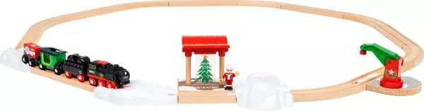 brio BRIO World Train Set Christmas Steaming Train Set