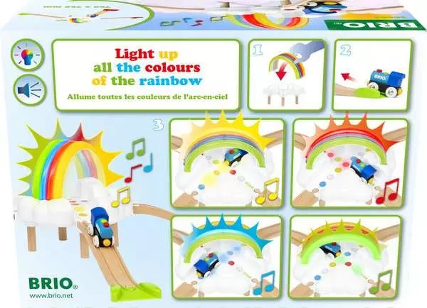 Brio BRIO World Train Set My First Railway Light Up Rainbow Set