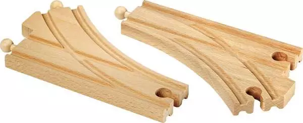 brio BRIO World Train Tracks Curved Switching Tracks