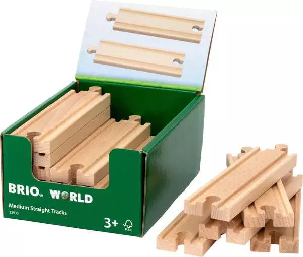 brio BRIO World Train Tracks Medium Straight Tracks