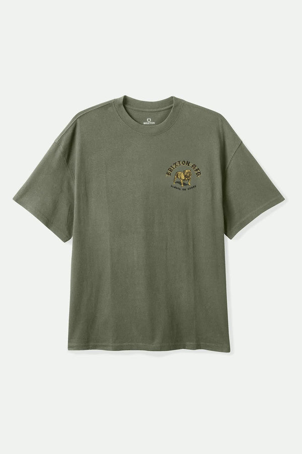 Brixton Bauer Heavyweight Relaxed T-Shirt Olive Surplus Classic Wash