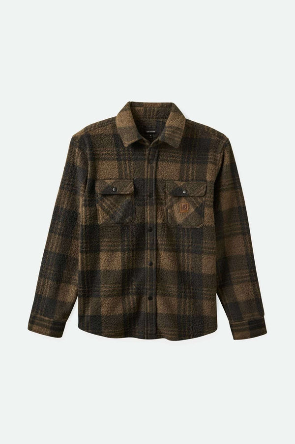 brixton Bowery Arctic Stretch Fleece Burro Brown/Black Plaid