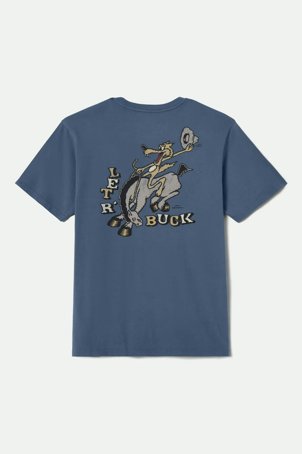 brixton Buck Club Standard T-Shirt Harbor Blue