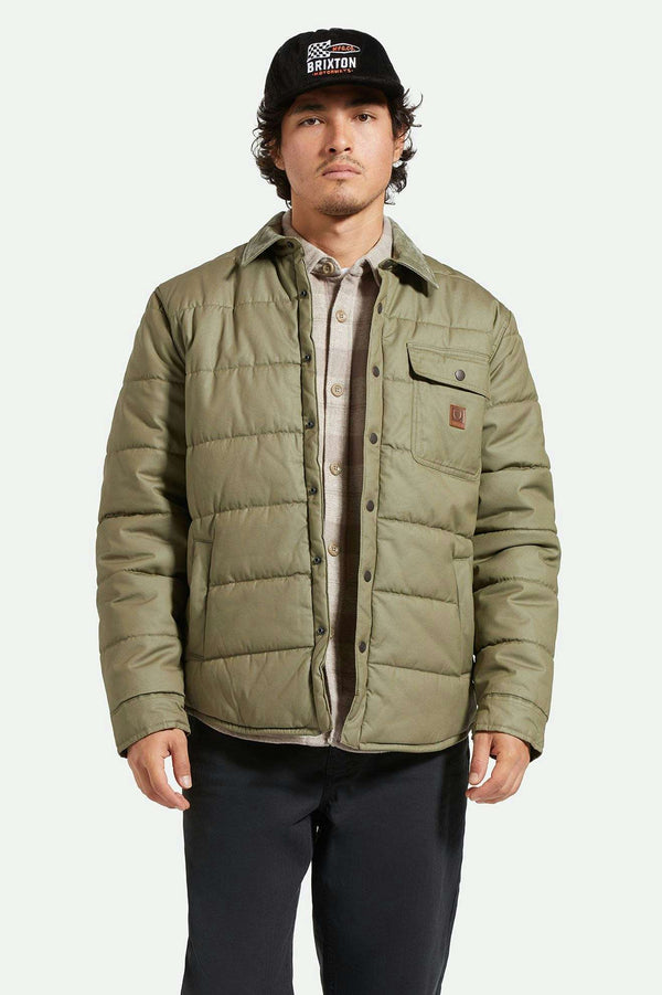 Brixton Cass Waxed Canvas Jacket Olive Surplus