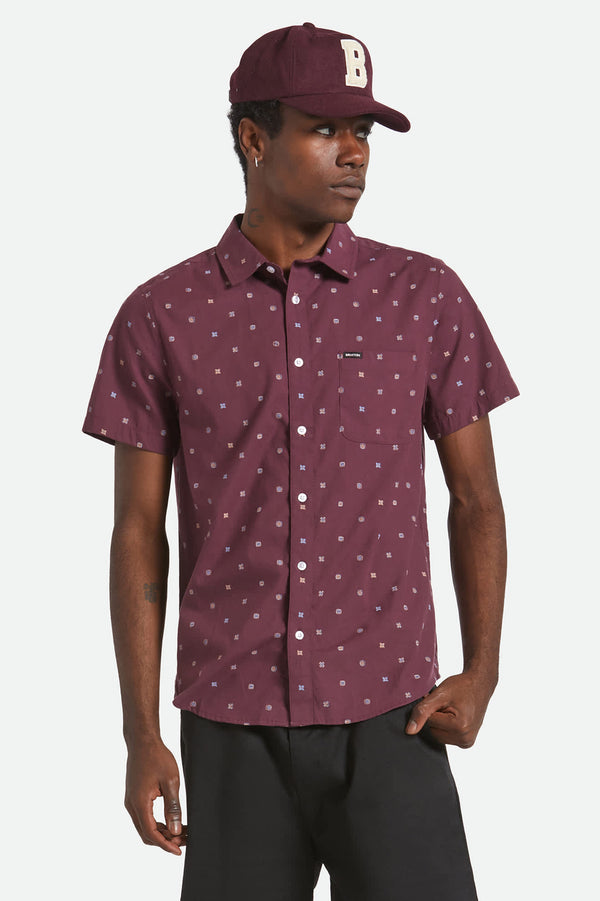Brixton Charter Print Shirt Port/Micro Geo