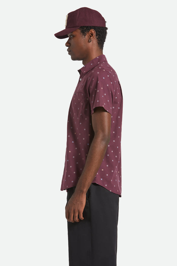 Brixton Charter Print Shirt Port/Micro Geo