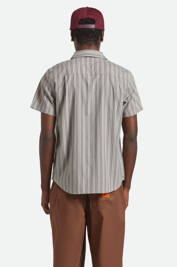 Brixton Charter Stripe Shirt Charcoal/Grey