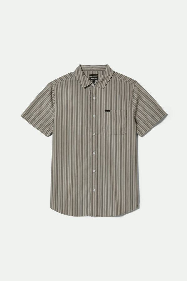 brixton Charter Stripe Shirt Charcoal/Grey