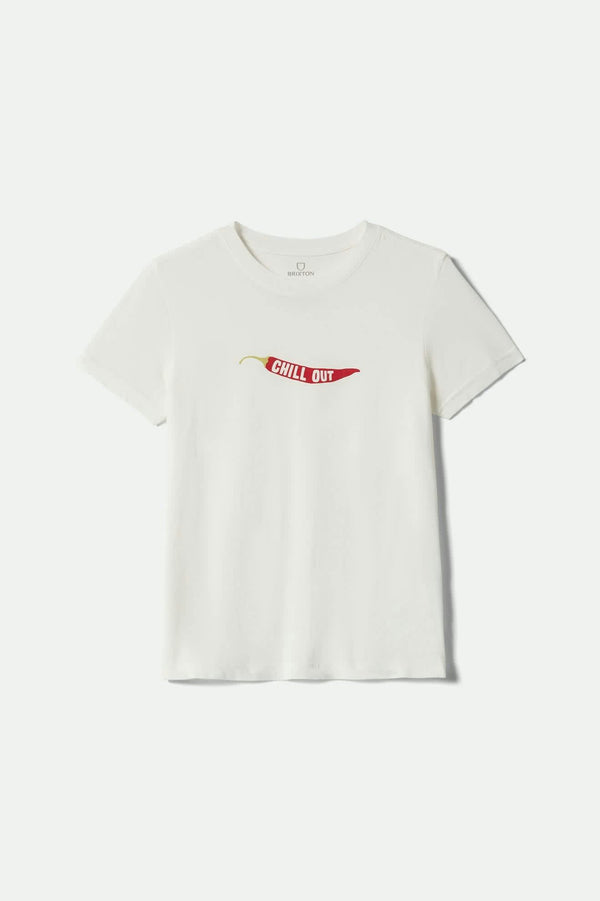 Brixton Chill Out Fitted Crew T-Shirt Off White