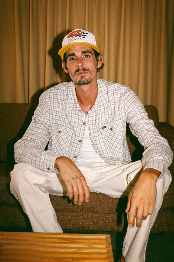 Brixton Collins Trucker Hat Yellow/White/Yellow