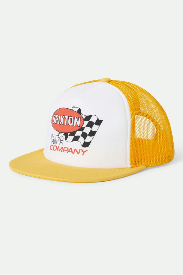 brixton Collins Trucker Hat Yellow/White/Yellow