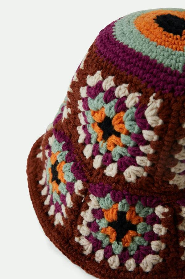 Brixton Crochet Knit Bucket Hat Multi Color