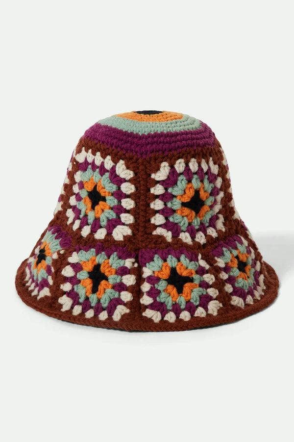 brixton Crochet Knit Bucket Hat Multi Color