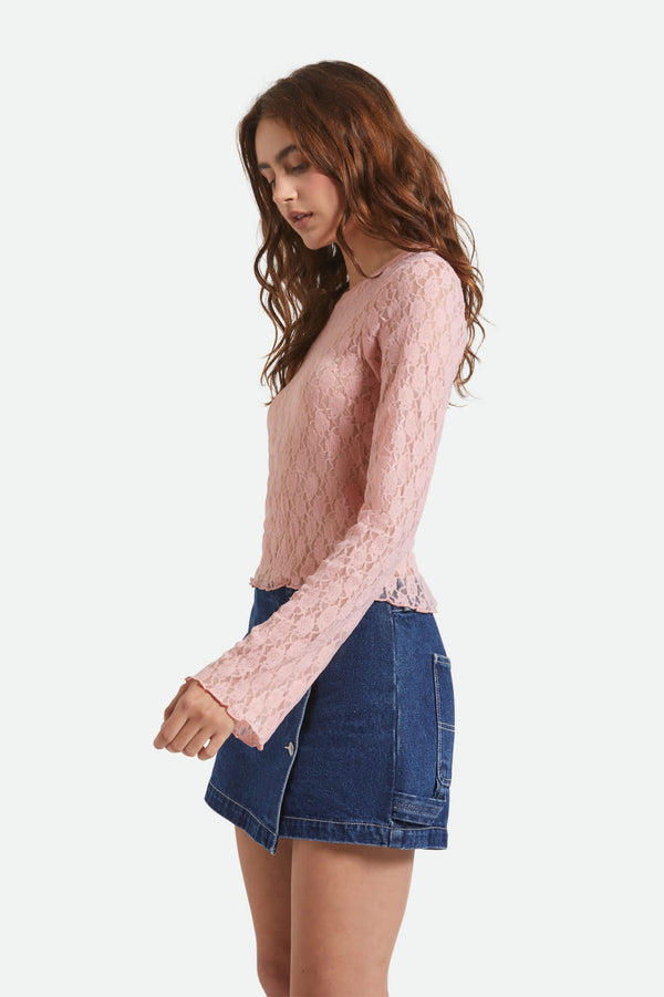 Brixton Dolly Slim Knit T-Shirt Mellow Rose