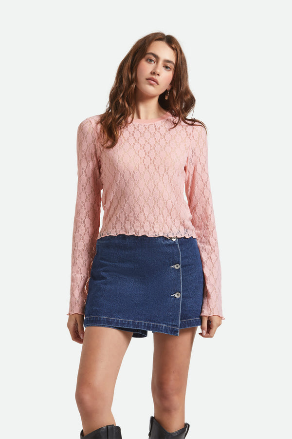brixton Dolly Slim Knit T-Shirt Mellow Rose