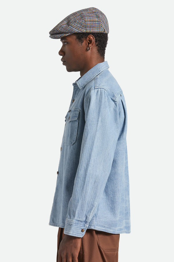 Brixton Hooligan Flat Cap Multi Plaid