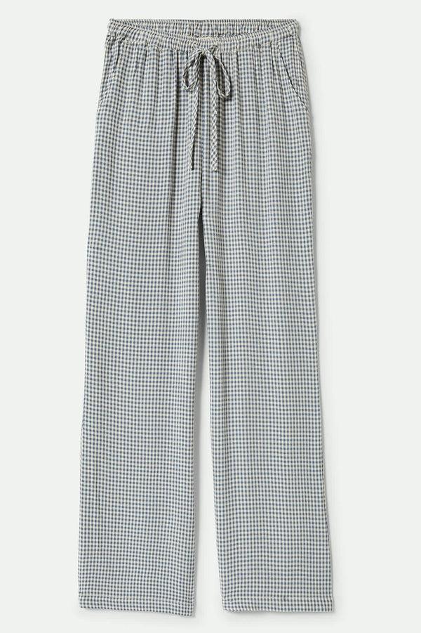Brixton Hudson Lounge Pant Azure Blue Gingham