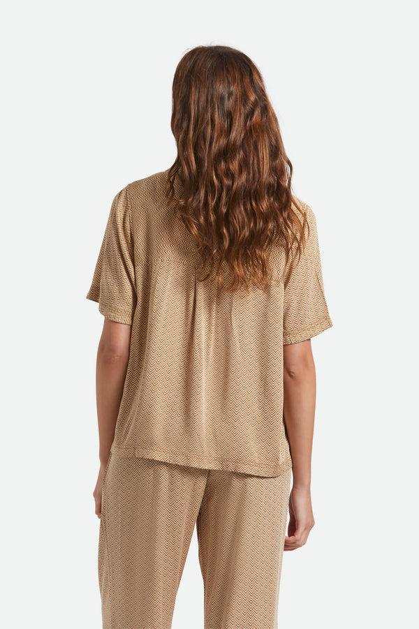 Brixton Hudson Lounge Shirt Washed Copper/Whitecap