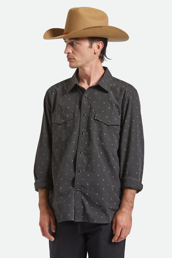 Brixton Laredo Branded Cowboy Hat Antique Bronze