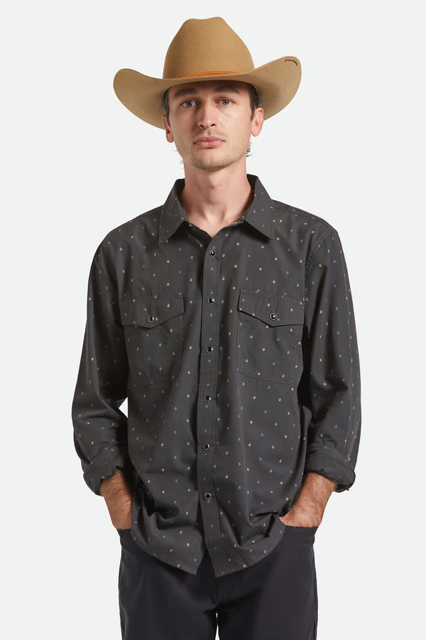 Brixton Laredo Branded Cowboy Hat Antique Bronze