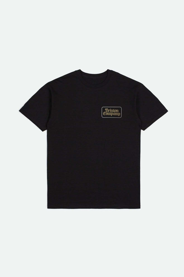 Brixton Norvell Standard T-Shirt Black Worn Wash