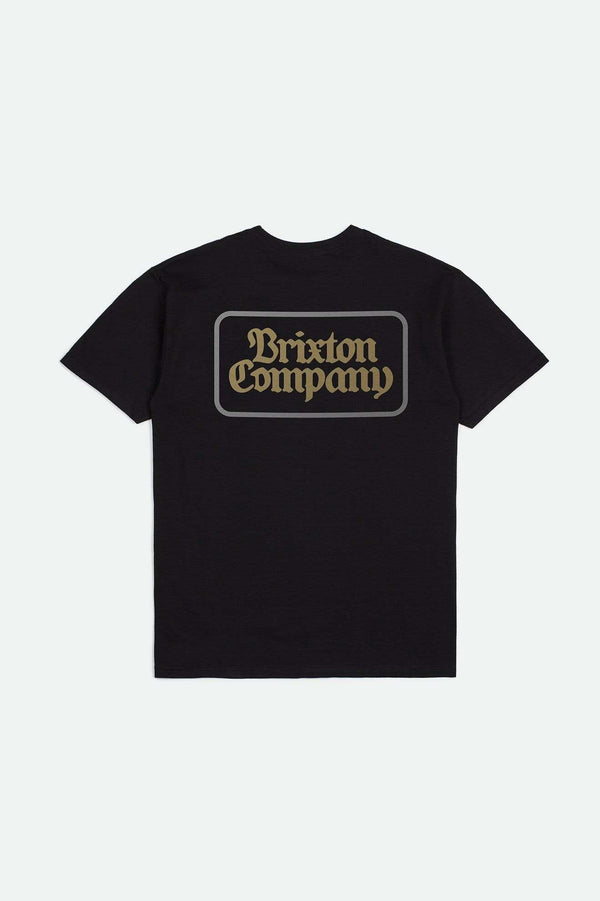 brixton Norvell Standard T-Shirt Black Worn Wash