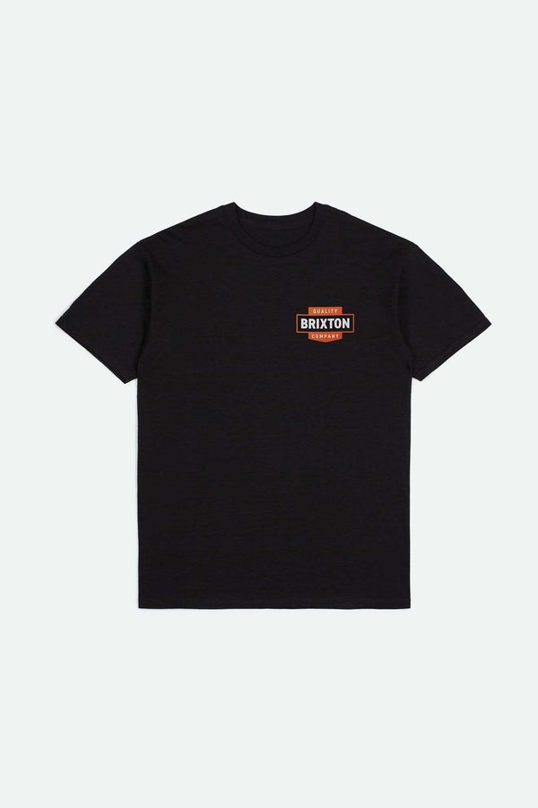 Brixton Osborn Standard T-Shirt Black Worn Wash