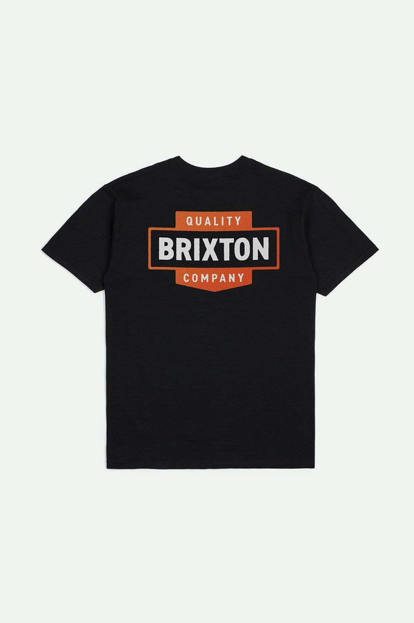 brixton Osborn Standard T-Shirt Black Worn Wash