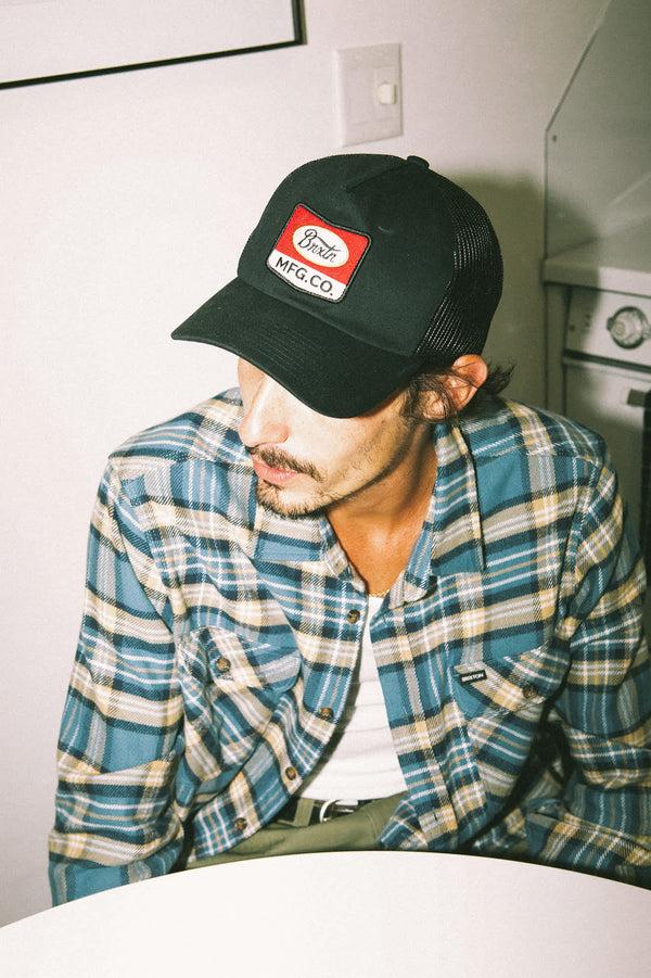 Brixton Phillips Netplus Trucker Hat Black/Black