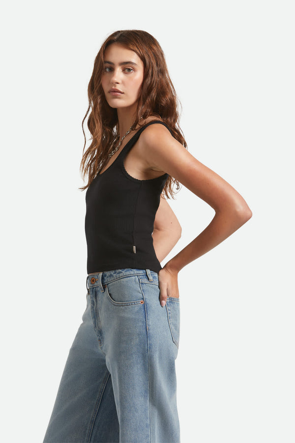 Brixton Pointelle Slim Fit Tank Black