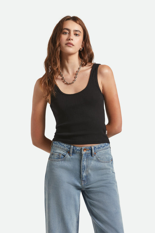 brixton Pointelle Slim Fit Tank Black