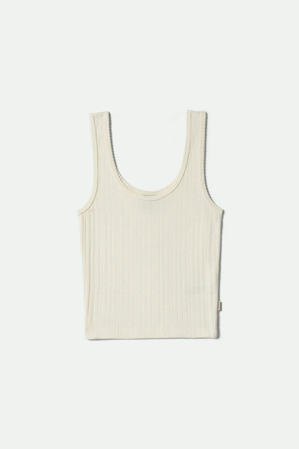 Brixton Pointelle Slim Fit Tank Off White