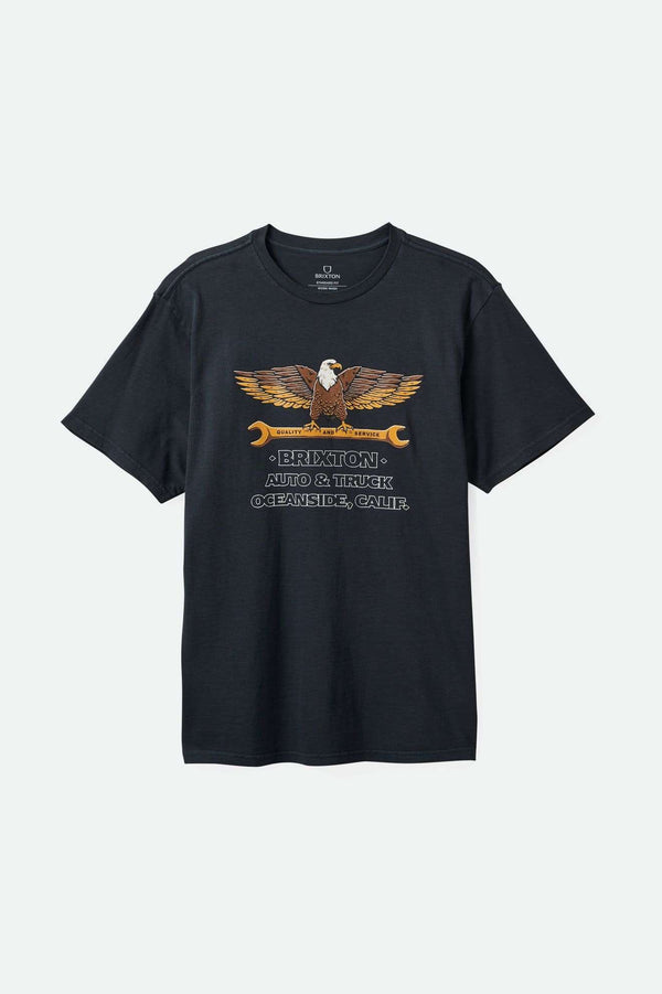 brixton Repair Standard T-Shirt Black Worn Wash