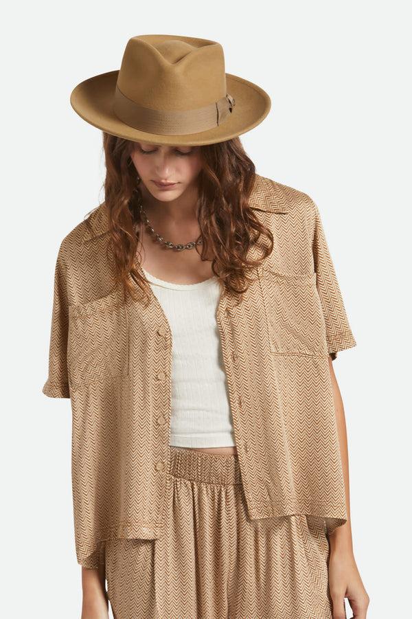 Brixton Swindle Convertabrim Fedora Antique Bronze