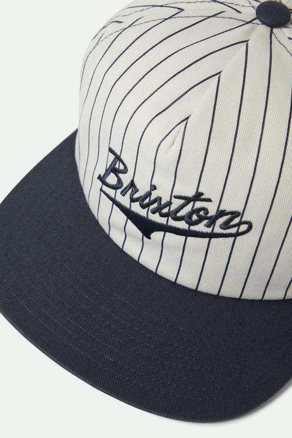 Brixton The League Snapback Washed Navy/Off White