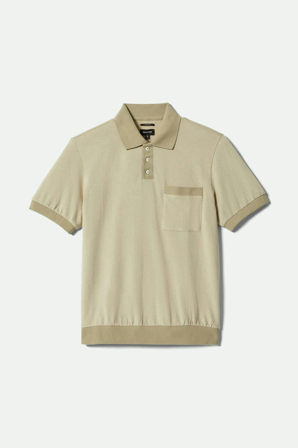 brixton Weekend Herringbone Polo Whitecap/Elm