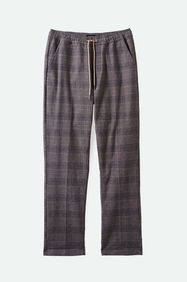brixton Broadway Houndstooth E-waist Relaxed Pant Brown/Cream Houndstooth